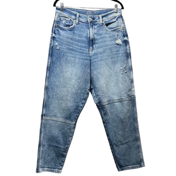 Arizona Jean Co Highest Rise Curvy Mom‎ Distressed Denim Light Wash Women's 13 - Picture 1 of 8